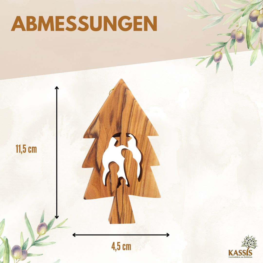 Weihnachtsdeko Baumschmuck Krippe 3er Set Tannenbaum Anhänger - ohne Rinde 3 Weihnachtsdeko Baumschmuck Krippe 3er Set Tannenbaum Anhänger - ohne Rinde – Bild 3