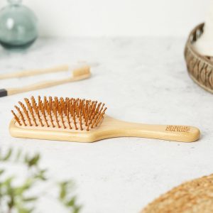 Zero-Waste im Bad 9 Bambus Haarbürste Paddelbürste | Für alle Haartypen, Zero Waste