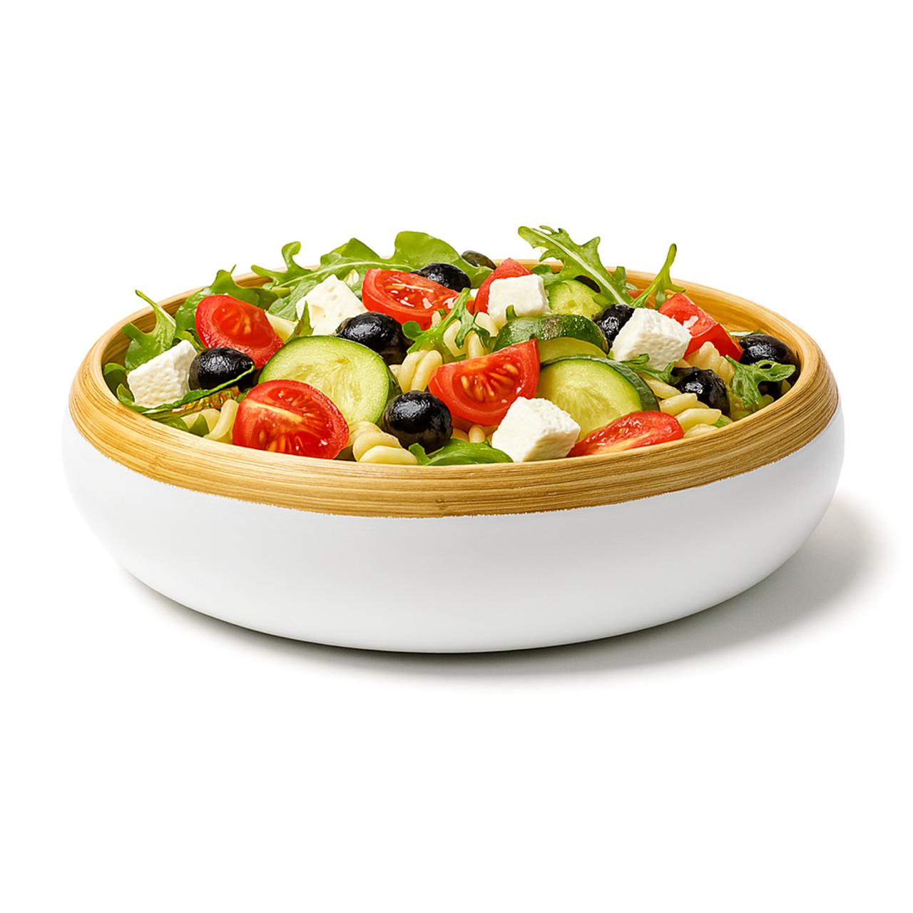 bamboo fruit serve bowl 1 Bambus Obst- und Dekoschale (Off-White)