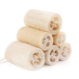 Zero-Waste im Bad 6 Natürlicher Luffa Schwamm | 100% Bio, Zero Waste & Peeling