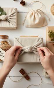 Furoshiki Anleitung - Geschenk in Stoff verpacken nach japanischer Tradition