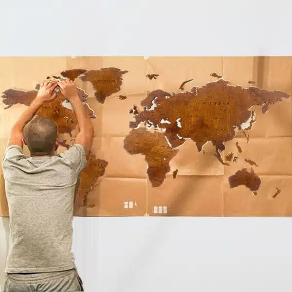 templatewalnut 3D Weltkarte aus Holz | LIME