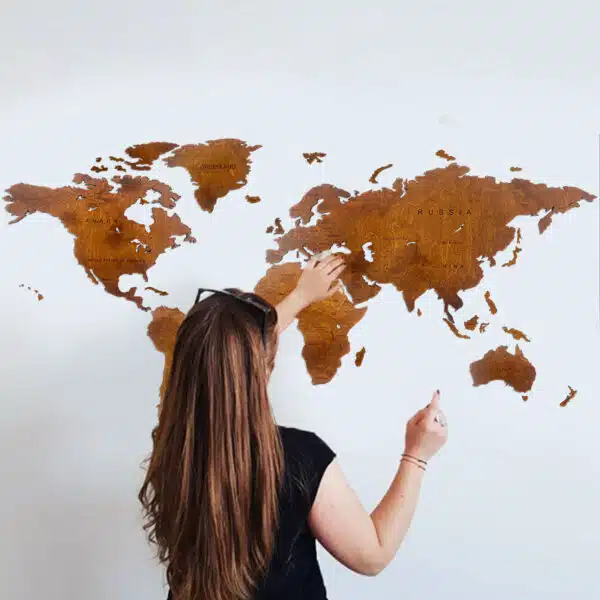 worldwalnut 3D Weltkarte aus Holz | LIME