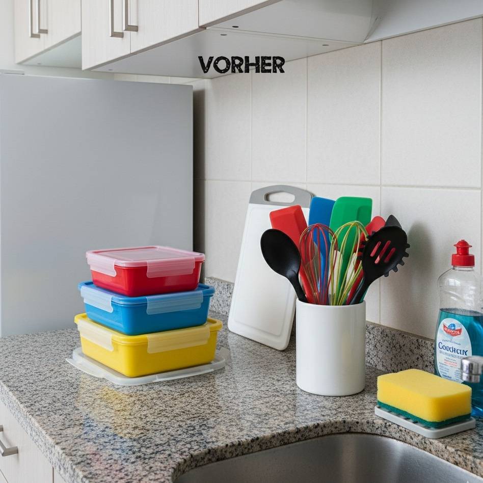 kitchen with plastic items 3 Stilvolle Öko-Küche ohne Plastik