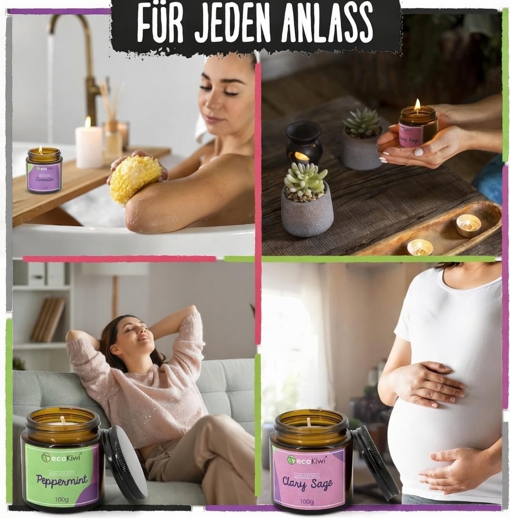 Duftkerzen-Trio aus Sojawachs (3x100g) Vegan & Paraffinfrei 4 Duftkerzen-Trio aus Sojawachs (3x100g) Vegan & Paraffinfrei – Bild 4