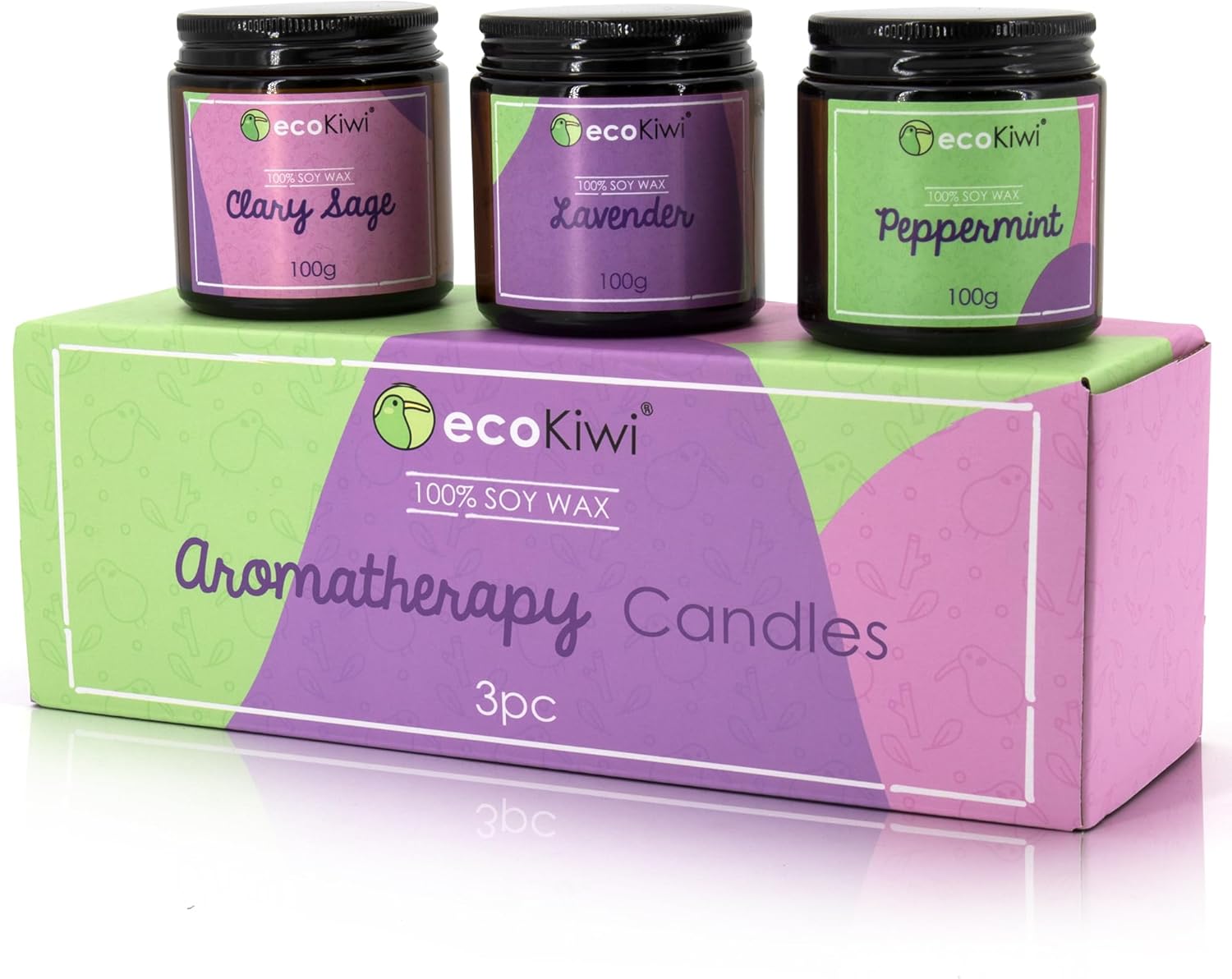 Duftkerzen-Trio aus Sojawachs (3x100g) Vegan & Paraffinfrei 3 Duftkerzen-Trio aus Sojawachs (3x100g) Vegan & Paraffinfrei – Bild 3