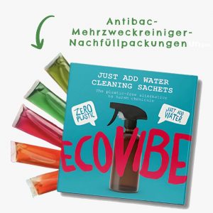 Stilvolle Öko-Küche ohne Plastik 16 Reinigungs-Refills (5er-Pack) Biologisch Abbaubare Konzentrate Vegan & Plastikfrei