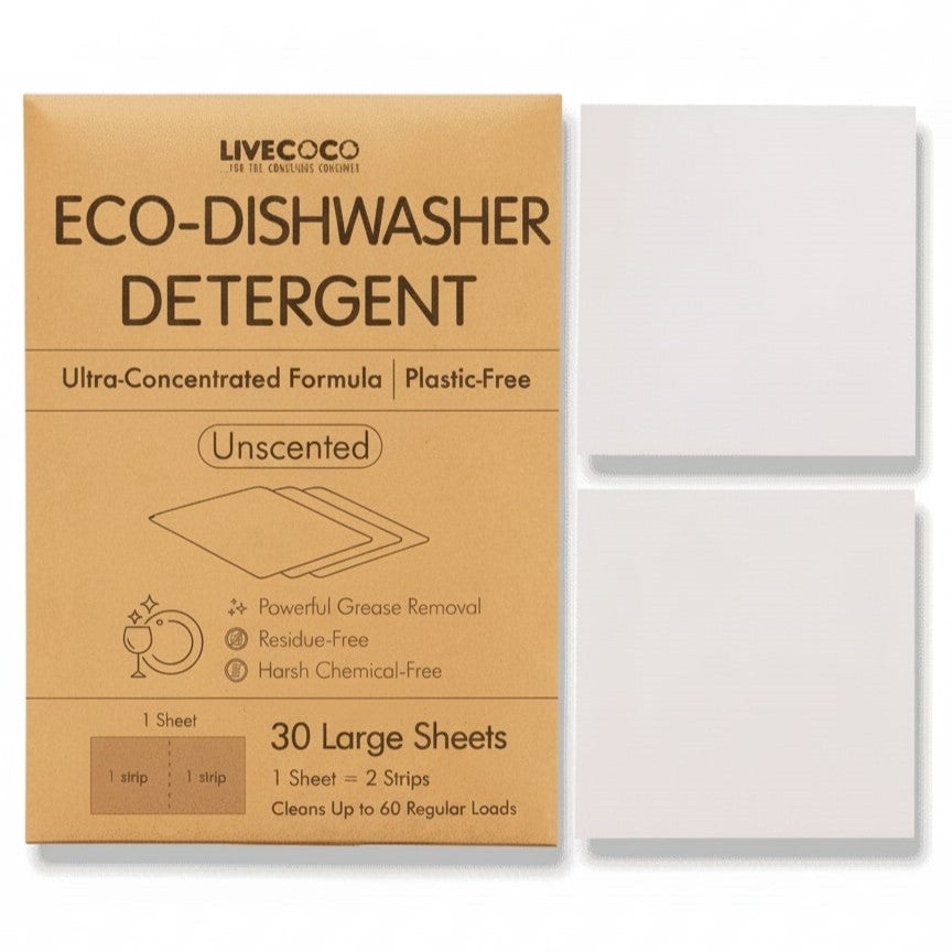 dishwashersheets Bio Spülmaschinen-Blätter (60 Ladungen) Geruchsneutral & Vegan Spülmittel