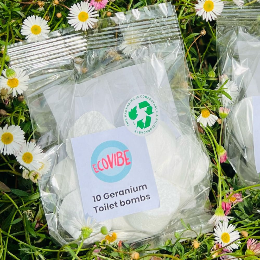 geranium 1x c52720df 4ee6 4151 8fde 9b89c71d3f3f Bio WC-Reinigungstabs (10er Pack) mit reinen ätherischen Ölen