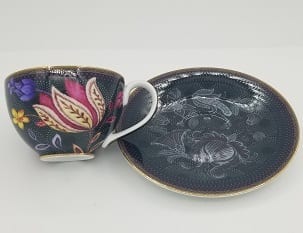 20190218 114342 resized Exquisites Espresso-Set "Bloom Peacock" mit Untertasse