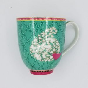 Porzellan-Kaffeebecher "Gift Bird" - Blau