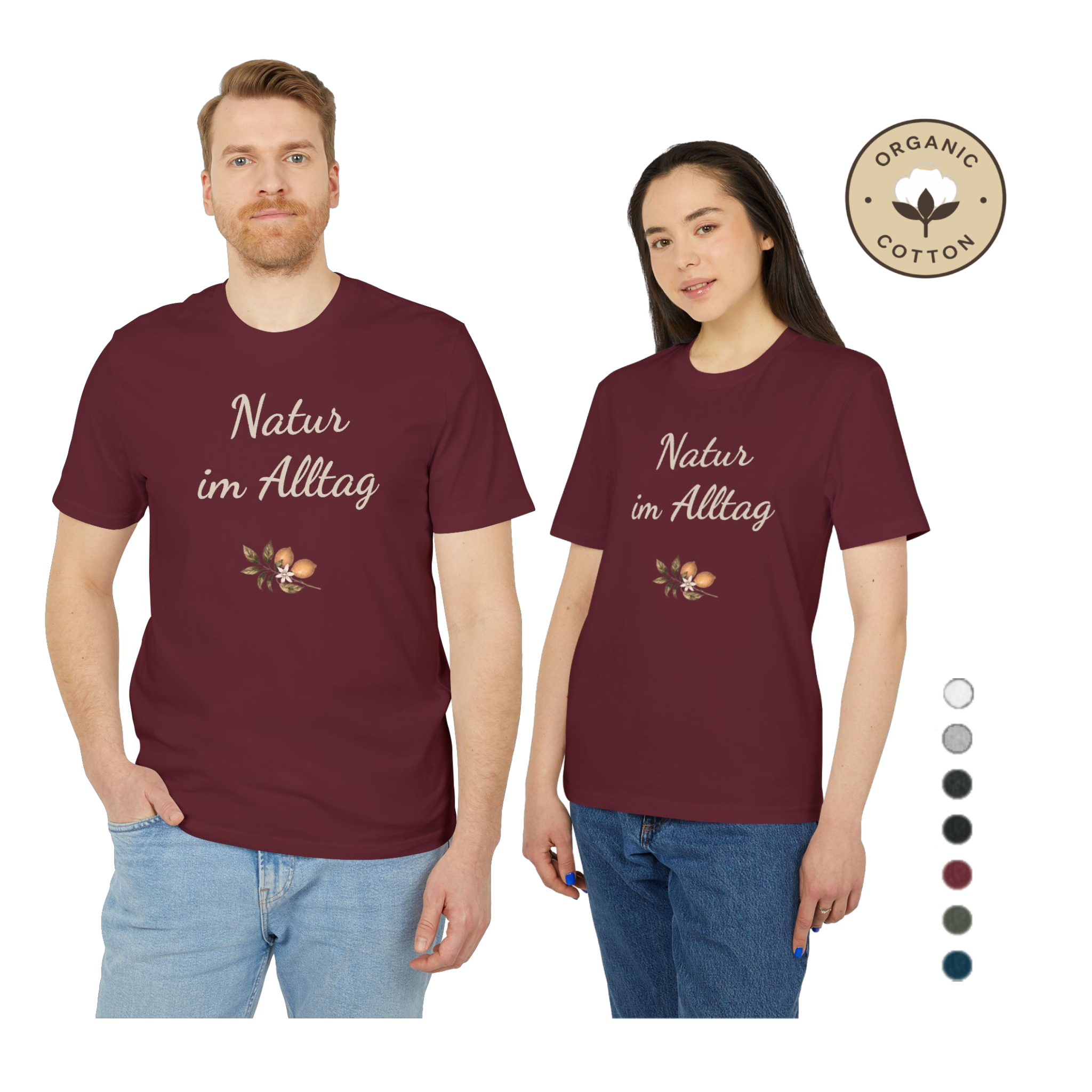 Bio T-Shirt PREMIUM Natur im Alltag | Botanisches Kräuter Motiv mit Zitronen | Unisex Shirt aus Bio-Baumwolle 14 Bio T-Shirt PREMIUM Natur im Alltag | Botanisches Kräuter Motiv mit Zitronen | Unisex Shirt aus Bio-Baumwolle – Bild 14