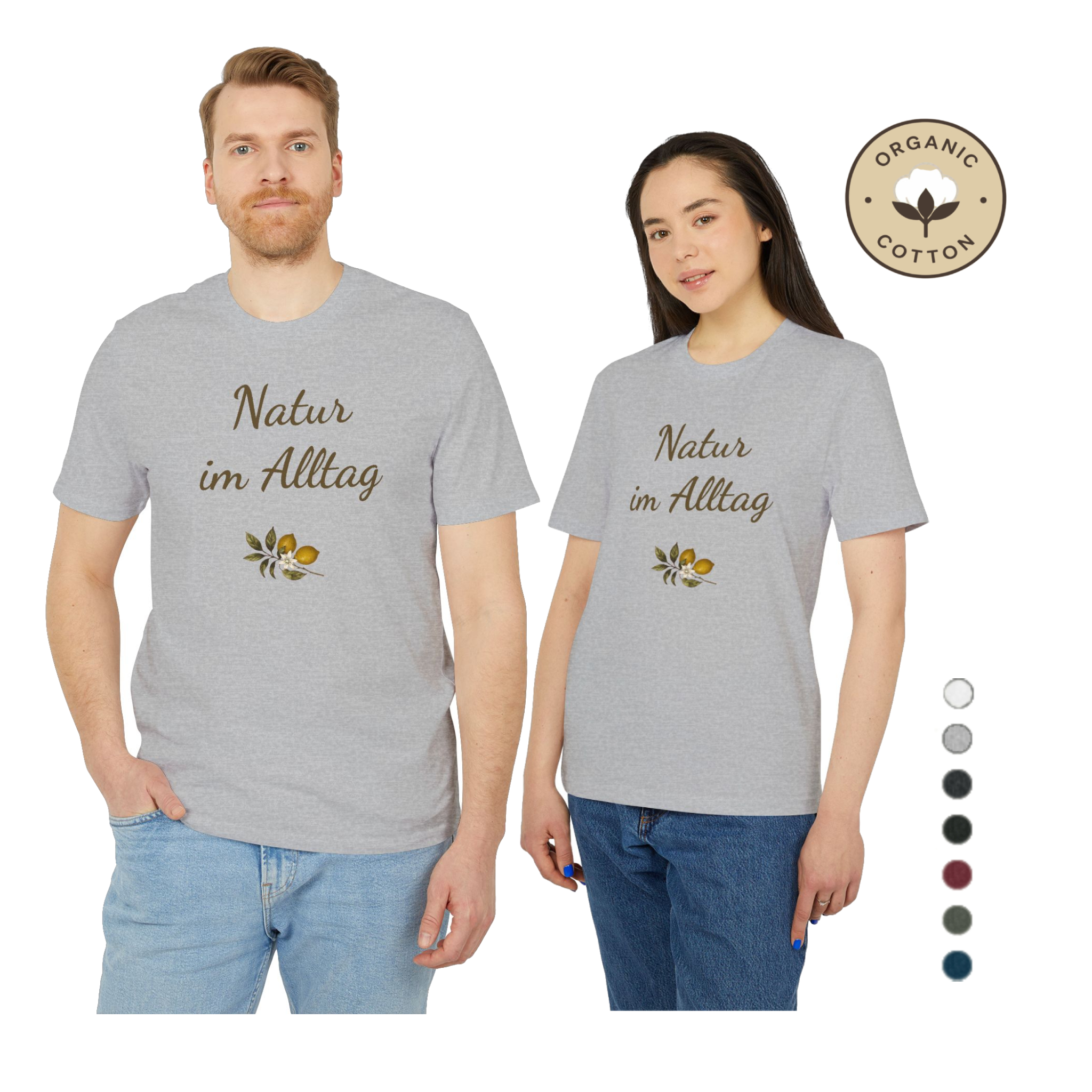 Bio T-Shirt PREMIUM Natur im Alltag | Botanisches Kräuter Motiv mit Zitronen | Unisex Shirt aus Bio-Baumwolle 4 Bio T-Shirt PREMIUM Natur im Alltag | Botanisches Kräuter Motiv mit Zitronen | Unisex Shirt aus Bio-Baumwolle – Bild 4