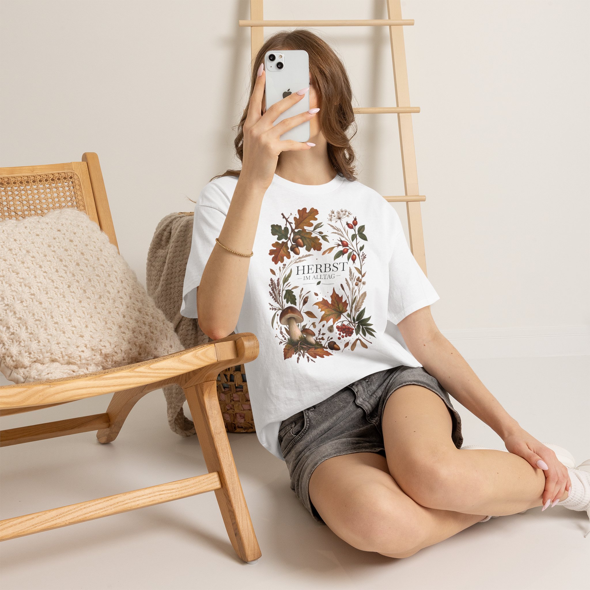 7957967900628281465 2048 1 Herbst im Alltag T-Shirt | Herbstlaub & Pilze | Botanisches Natur Shirt | Herbst Outfit