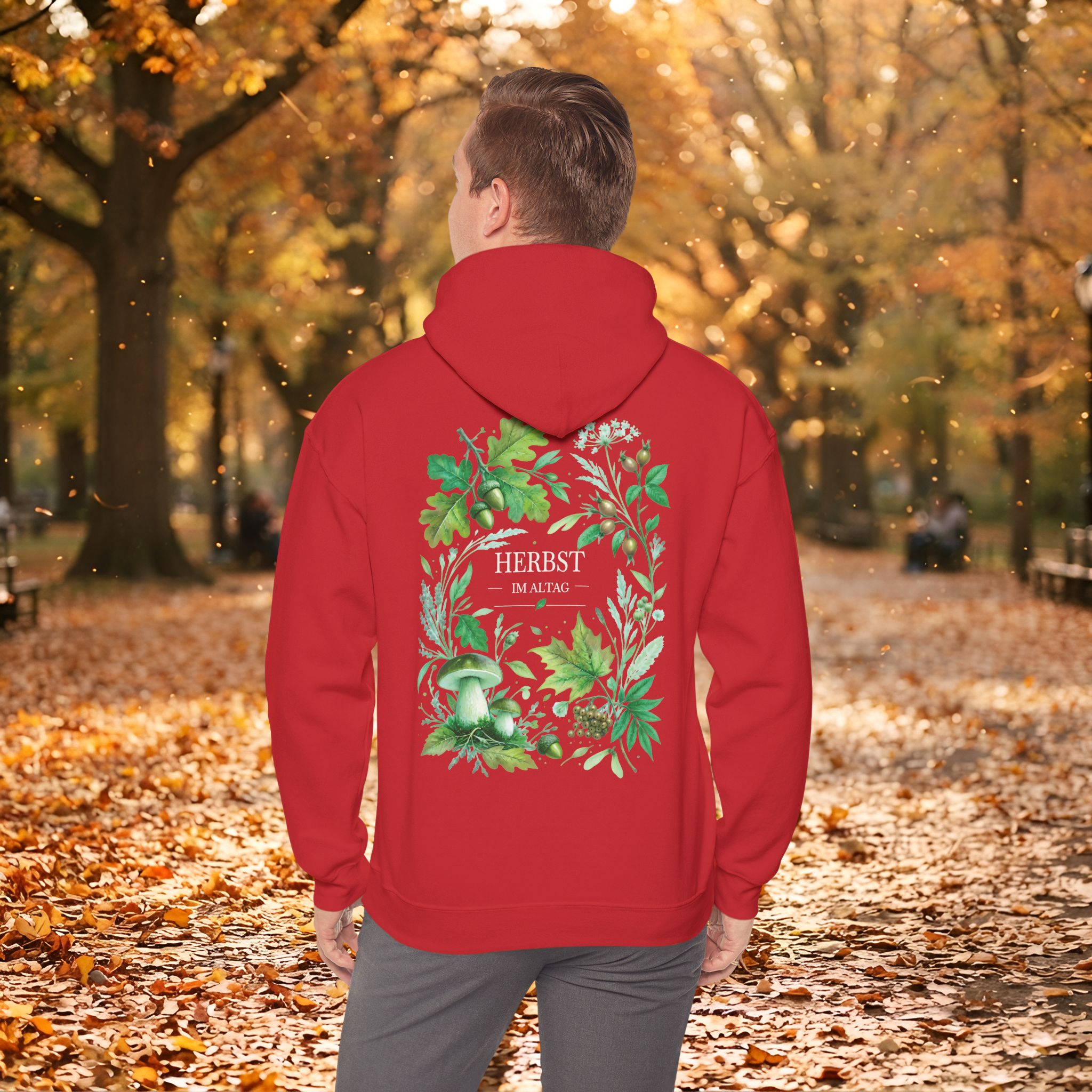 Herbst Hoodie Premium Unisex | Botanischer Herbstprint mit Blättern & Pilzen | Dunkler Streetwear Look | Personalisierbar 50 Herbst Hoodie Premium Unisex | Botanischer Herbstprint mit Blättern & Pilzen | Dunkler Streetwear Look | Personalisierbar – Bild 50
