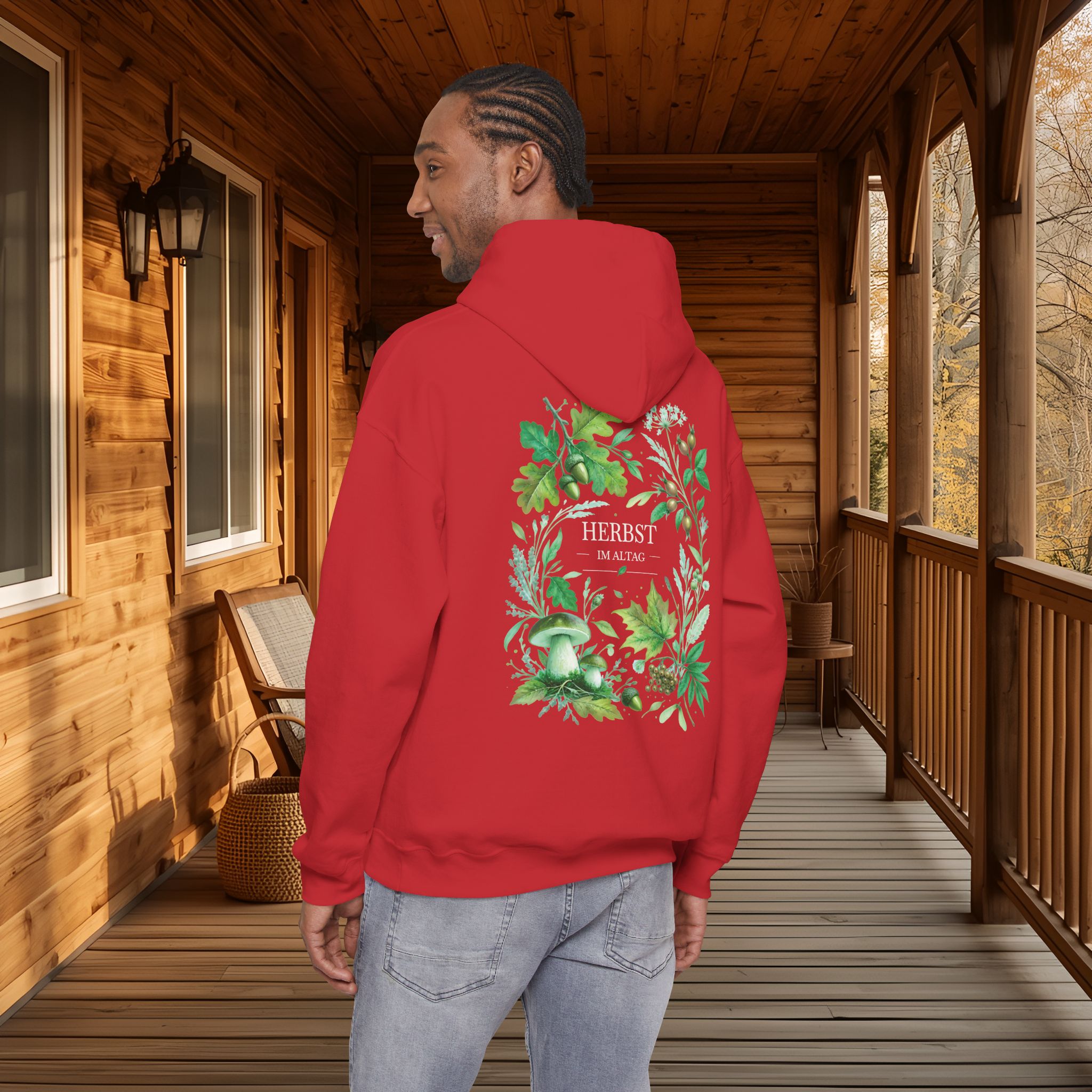 Herbst Hoodie Premium Unisex | Botanischer Herbstprint mit Blättern & Pilzen | Dunkler Streetwear Look | Personalisierbar 53 Herbst Hoodie Premium Unisex | Botanischer Herbstprint mit Blättern & Pilzen | Dunkler Streetwear Look | Personalisierbar – Bild 53