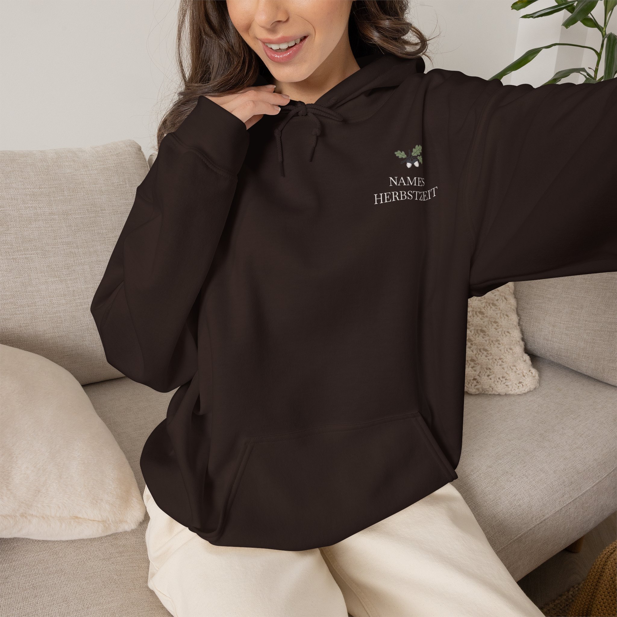 Herbst Hoodie Premium Unisex | Botanischer Herbstprint mit Blättern & Pilzen | Dunkler Streetwear Look | Personalisierbar 25 Herbst Hoodie Premium Unisex | Botanischer Herbstprint mit Blättern & Pilzen | Dunkler Streetwear Look | Personalisierbar – Bild 25