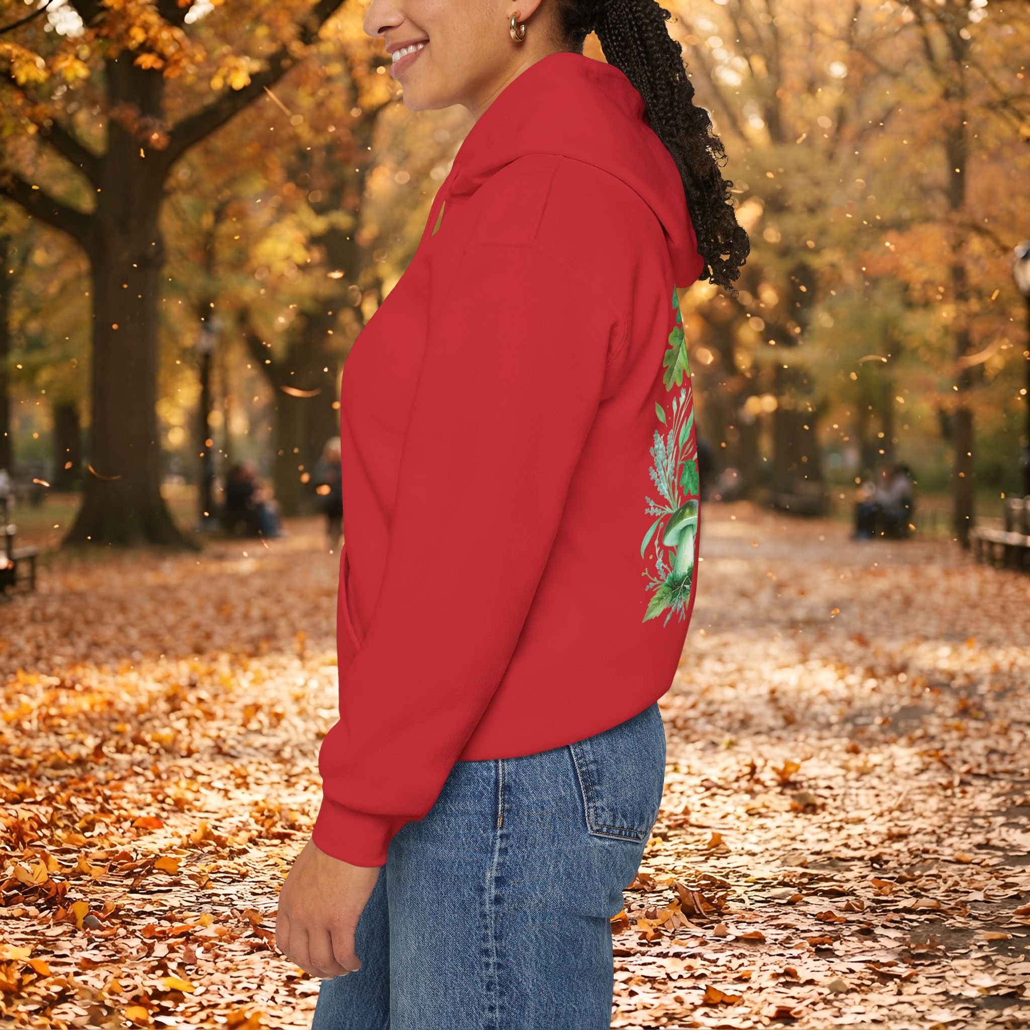 Herbst Hoodie Premium Unisex | Botanischer Herbstprint mit Blättern & Pilzen | Dunkler Streetwear Look | Personalisierbar 52 Herbst Hoodie Premium Unisex | Botanischer Herbstprint mit Blättern & Pilzen | Dunkler Streetwear Look | Personalisierbar – Bild 52