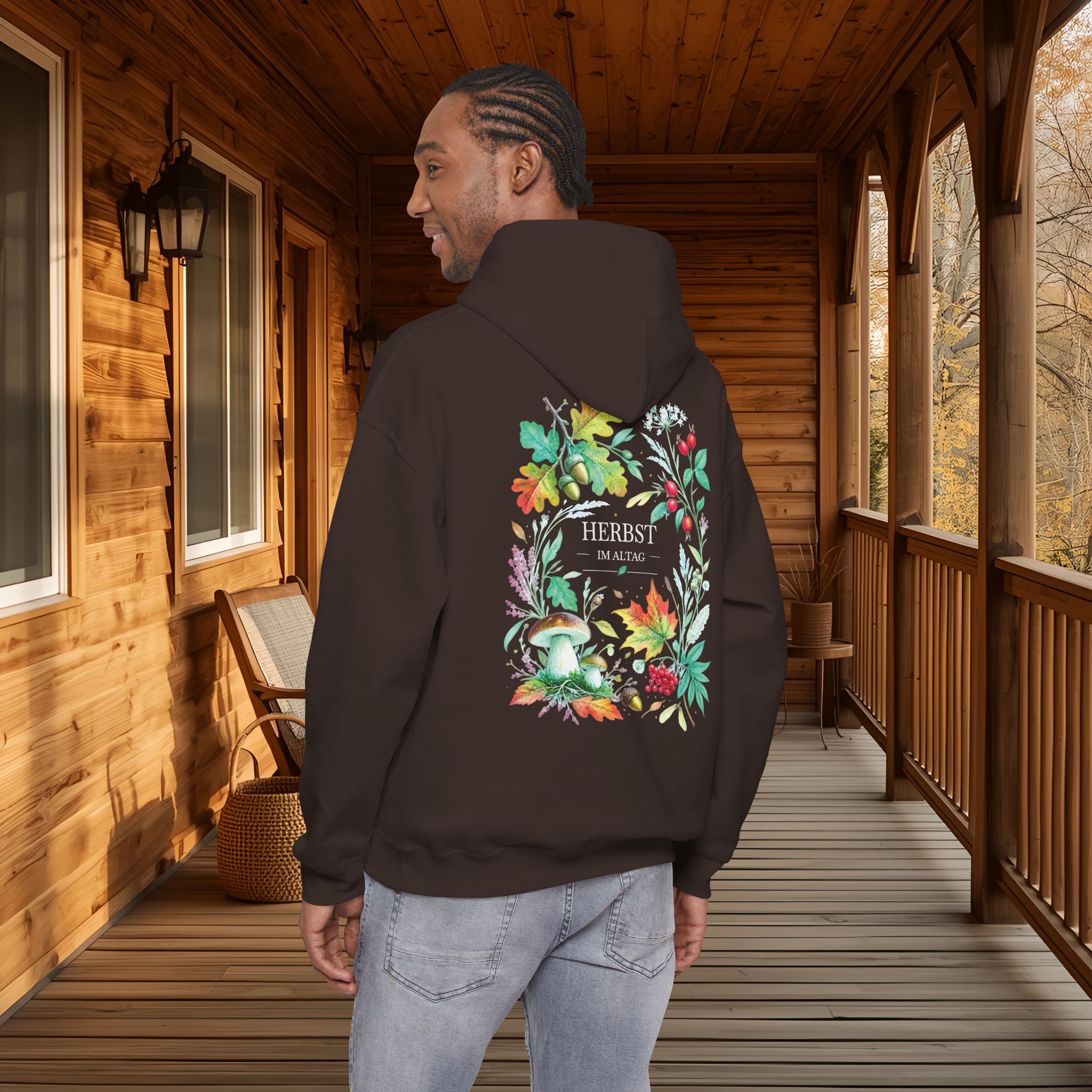Herbst Hoodie Premium Unisex | Botanischer Herbstprint mit Blättern & Pilzen | Dunkler Streetwear Look | Personalisierbar 29 Herbst Hoodie Premium Unisex | Botanischer Herbstprint mit Blättern & Pilzen | Dunkler Streetwear Look | Personalisierbar – Bild 29