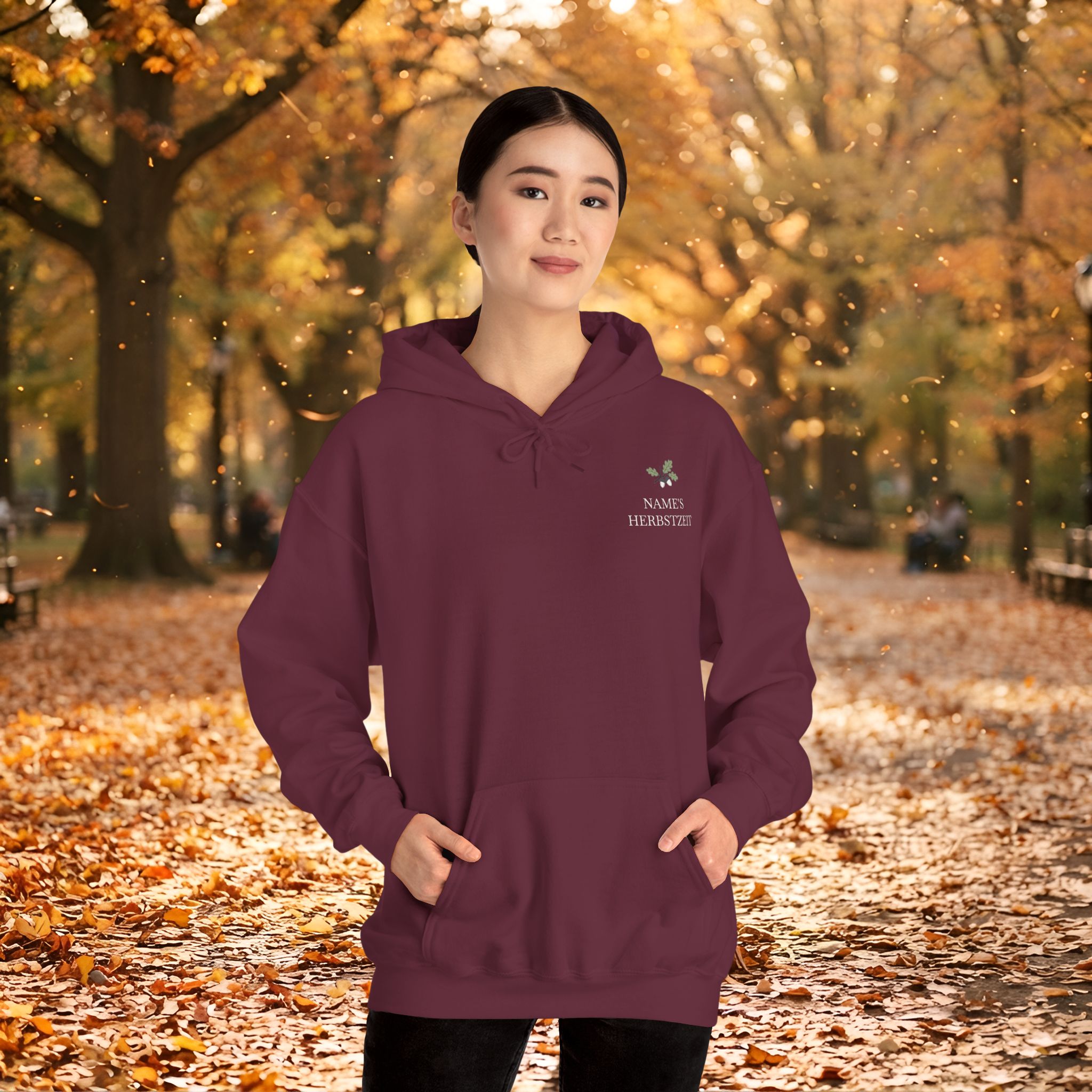 Herbst Hoodie Premium Unisex | Botanischer Herbstprint mit Blättern & Pilzen | Dunkler Streetwear Look | Personalisierbar 17 Herbst Hoodie Premium Unisex | Botanischer Herbstprint mit Blättern & Pilzen | Dunkler Streetwear Look | Personalisierbar – Bild 17