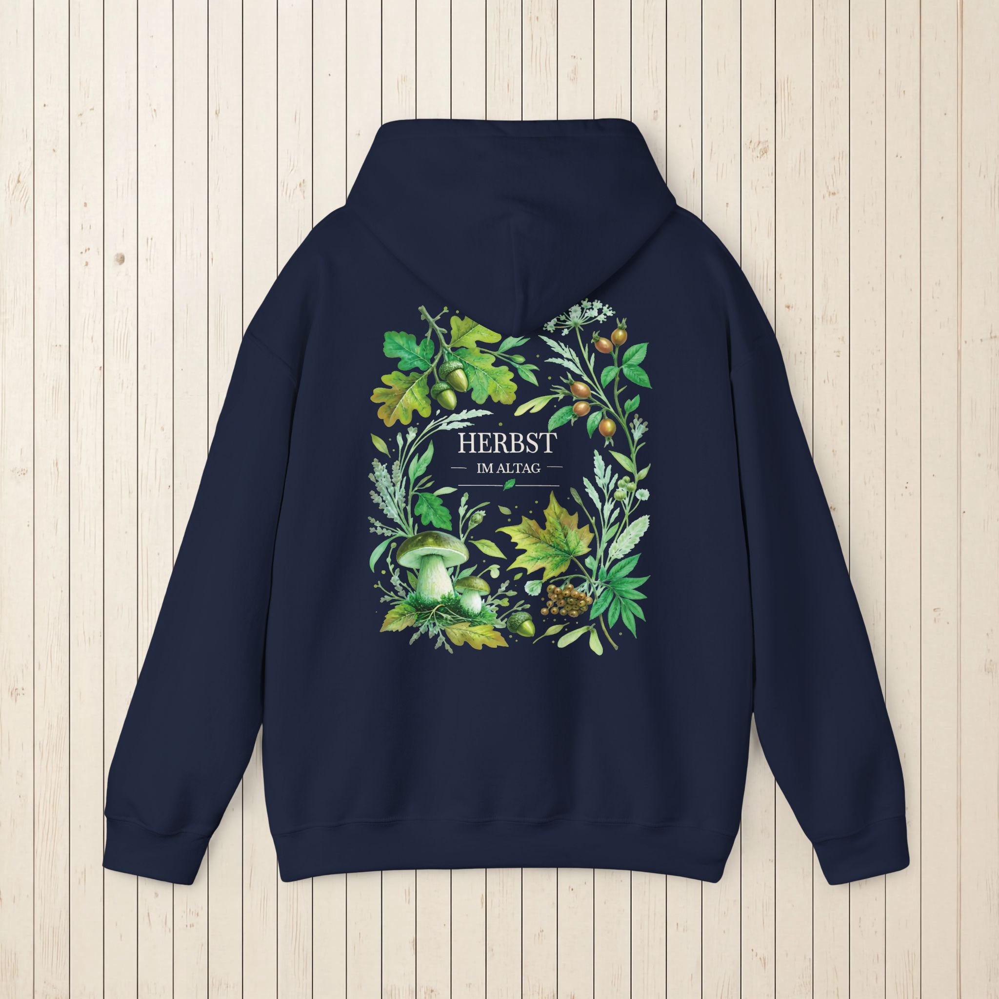Herbst Hoodie Premium Unisex | Botanischer Herbstprint mit Blättern & Pilzen | Dunkler Streetwear Look | Personalisierbar 39 Herbst Hoodie Premium Unisex | Botanischer Herbstprint mit Blättern & Pilzen | Dunkler Streetwear Look | Personalisierbar – Bild 39