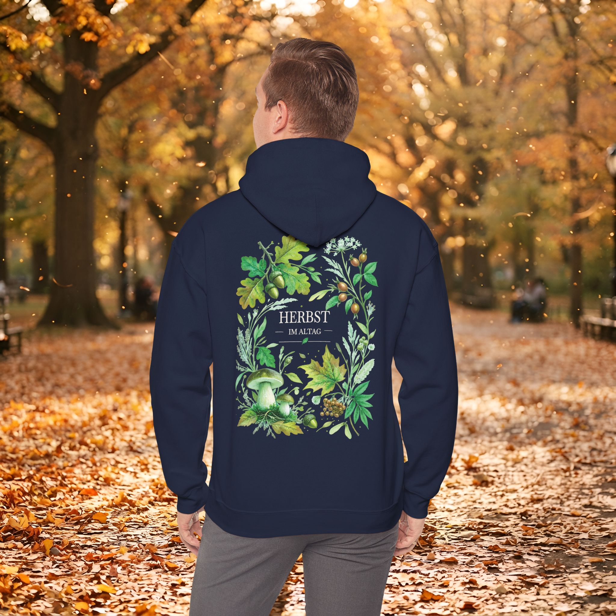 Herbst Hoodie Premium Unisex | Botanischer Herbstprint mit Blättern & Pilzen | Dunkler Streetwear Look | Personalisierbar 41 Herbst Hoodie Premium Unisex | Botanischer Herbstprint mit Blättern & Pilzen | Dunkler Streetwear Look | Personalisierbar – Bild 41